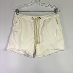 Aerie White High Waist Drawstring Shorts Size Medium HH0641